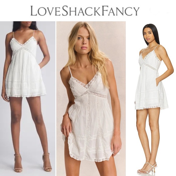 LoveShackFancy Dresses & Skirts - LoveShackFancy White Eyelet Mini Dress